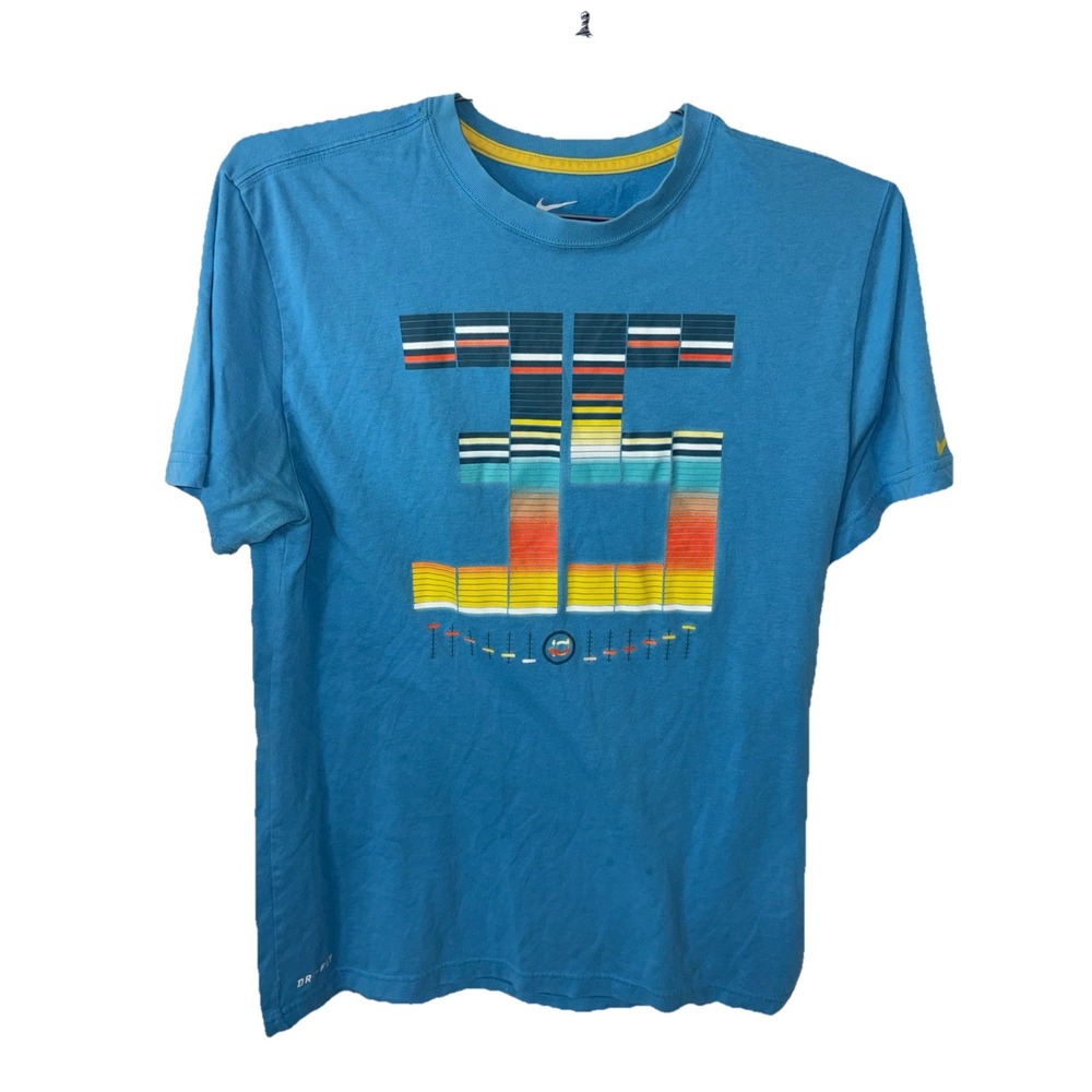 Nike Dri-Fit Kevin Durant T-Shirt 35 Men's Size‎ Medium Blue Athletic Tee